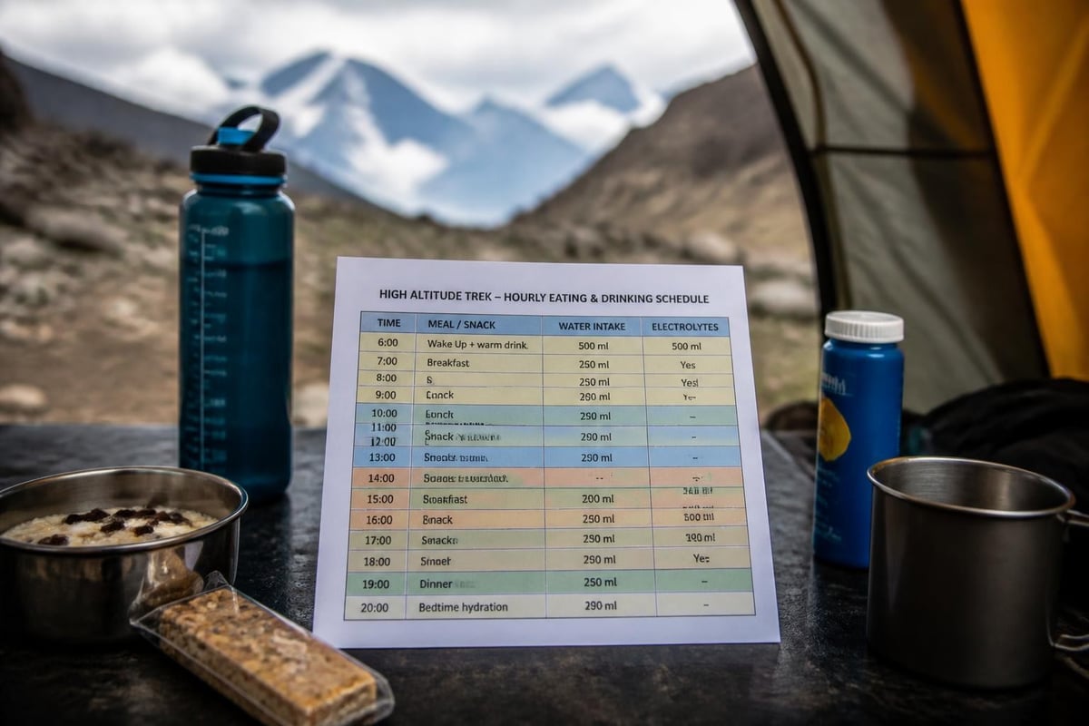 Nutrition and hydration timeline