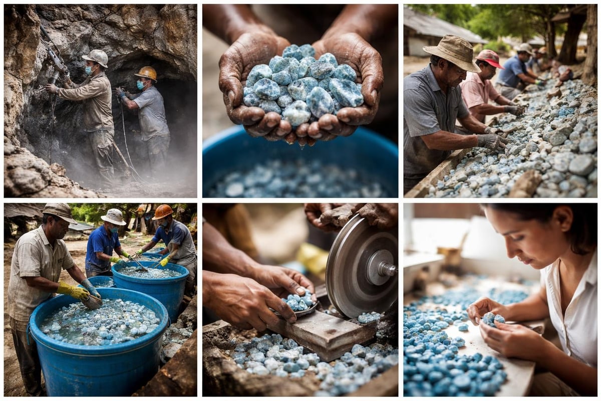 Larimar mining process