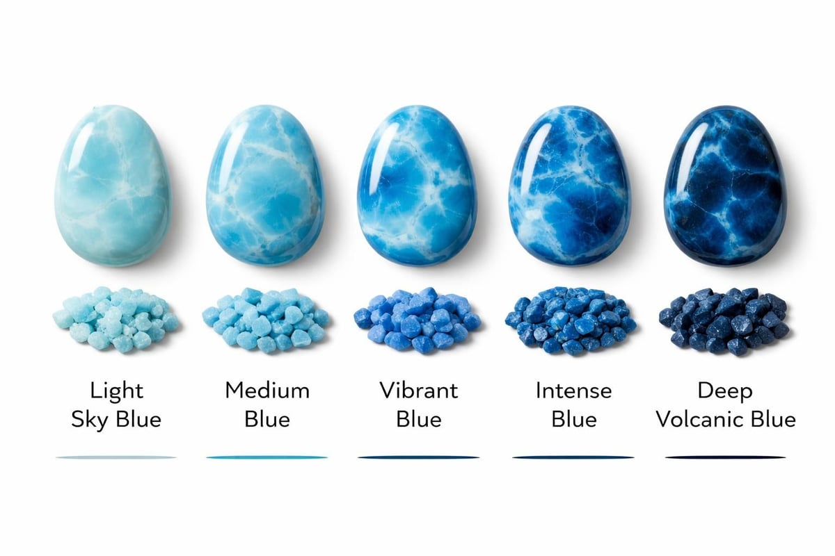Larimar jewelry quality grading