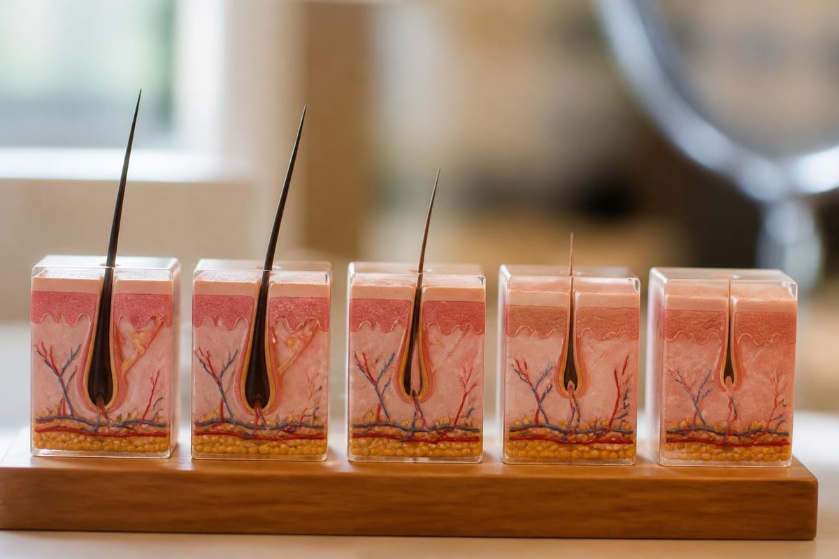 DHT follicle miniaturization process
