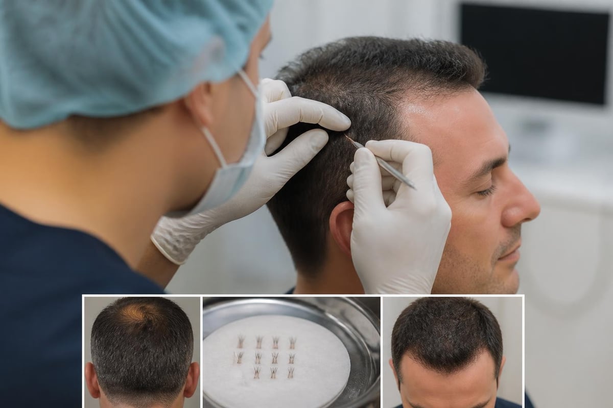 Hair transplant process and zones