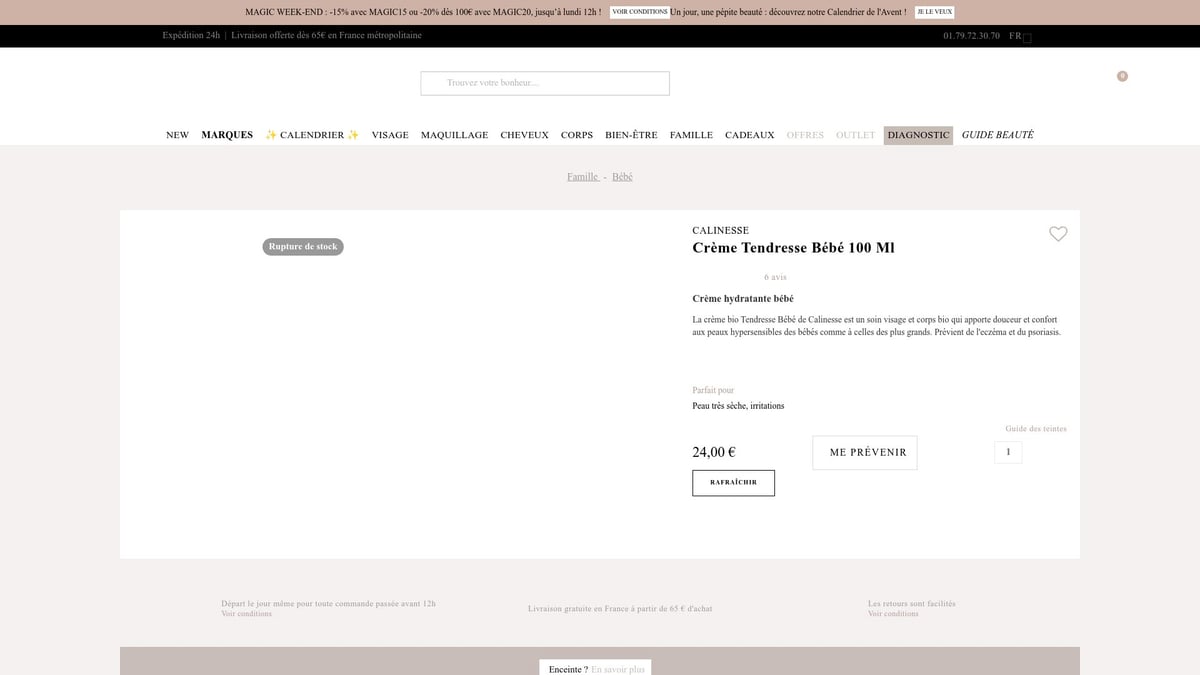 8 Cosmetiques Grossesse Incontournables À Découvrir En 2025 - Crème tendresse Bébé 100 ml – Calinesse