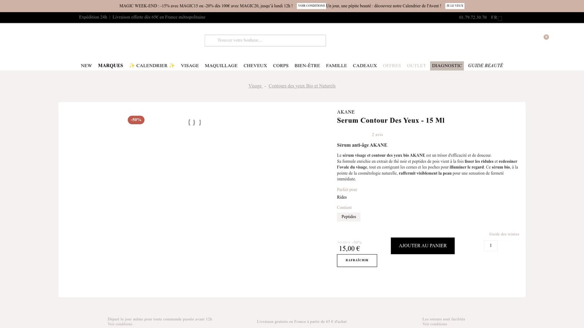 8 Cosmetiques Grossesse Incontournables À Découvrir En 2025 - Sérum Contour des Yeux – Akane