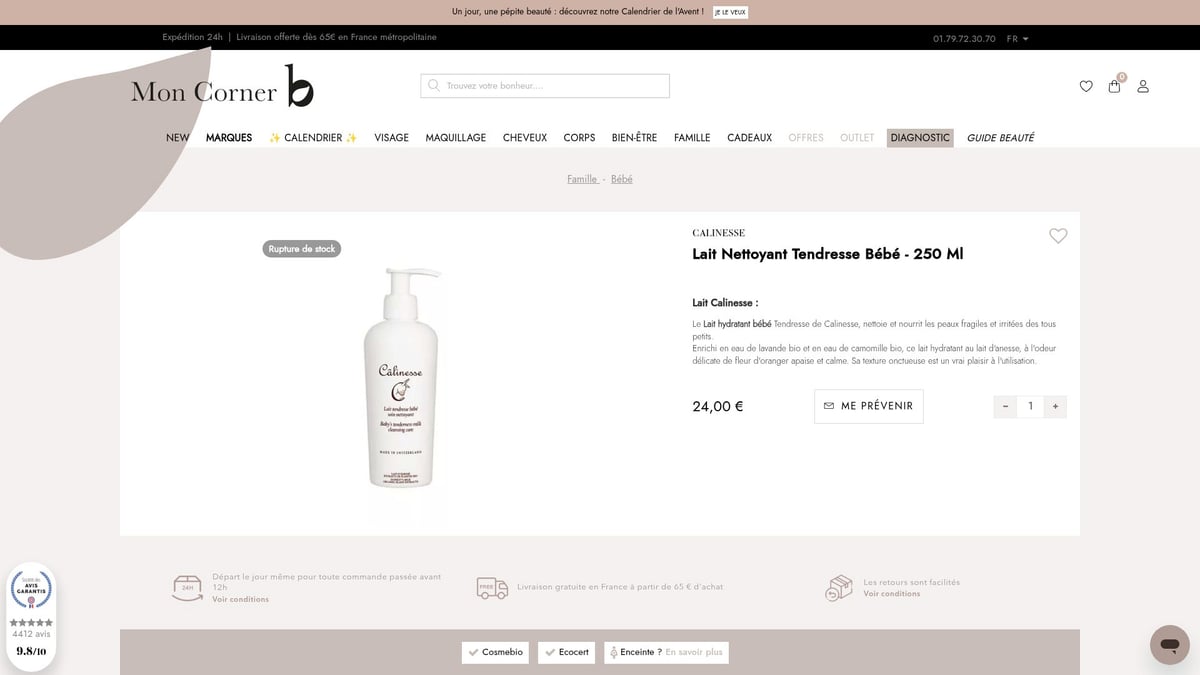 8 Cosmetiques Grossesse Incontournables À Découvrir En 2025 - Lait Nettoyant Tendresse Bébé – Calinesse