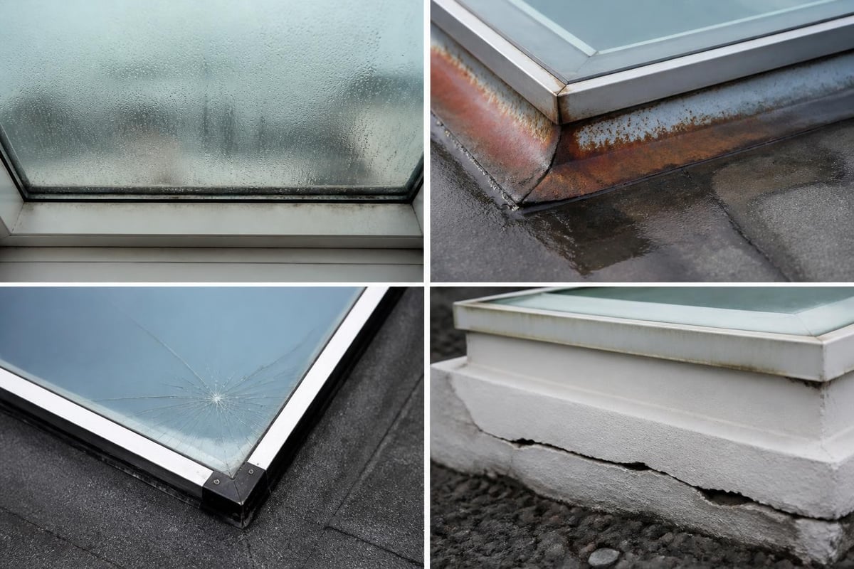 Skylight leak damage