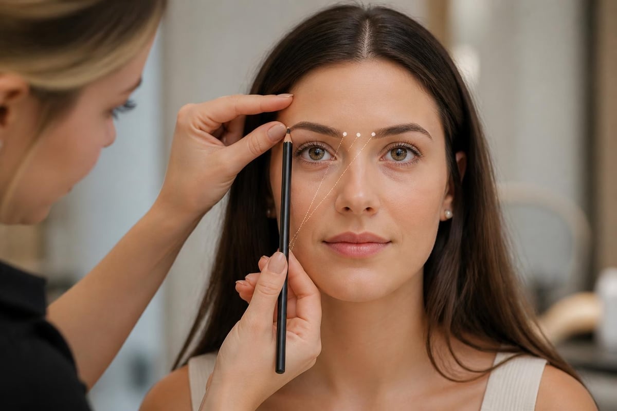 Brow Wax Guide: Benefits, Techniques & Aftercare 2026 2 Eyebrow mapping process