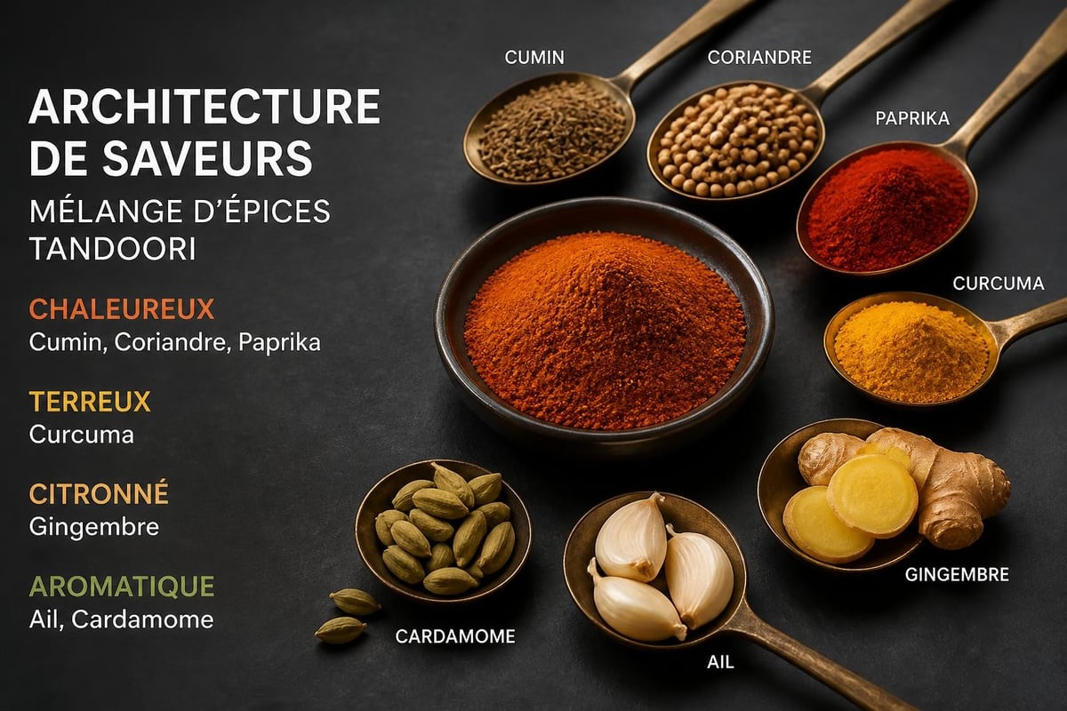 Composition des épices tandoori