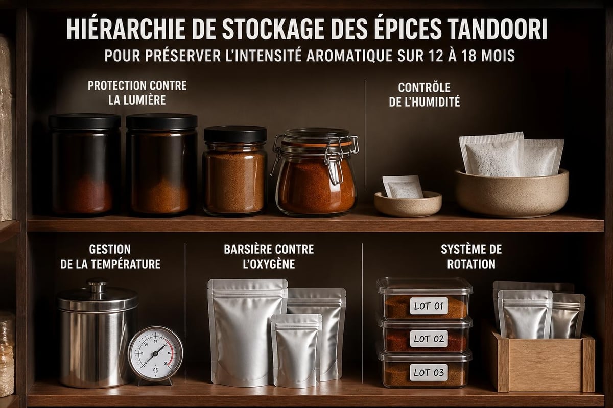 Conservation épices tandoori