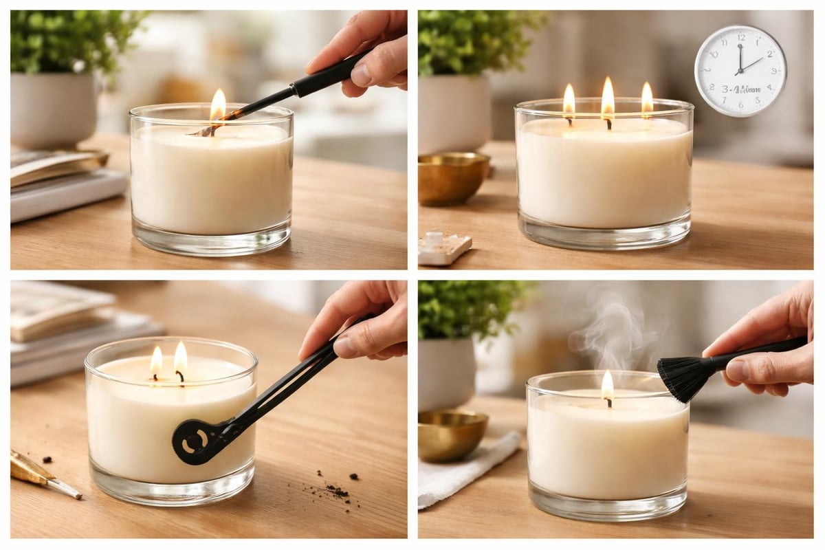 Proper candle burning timeline