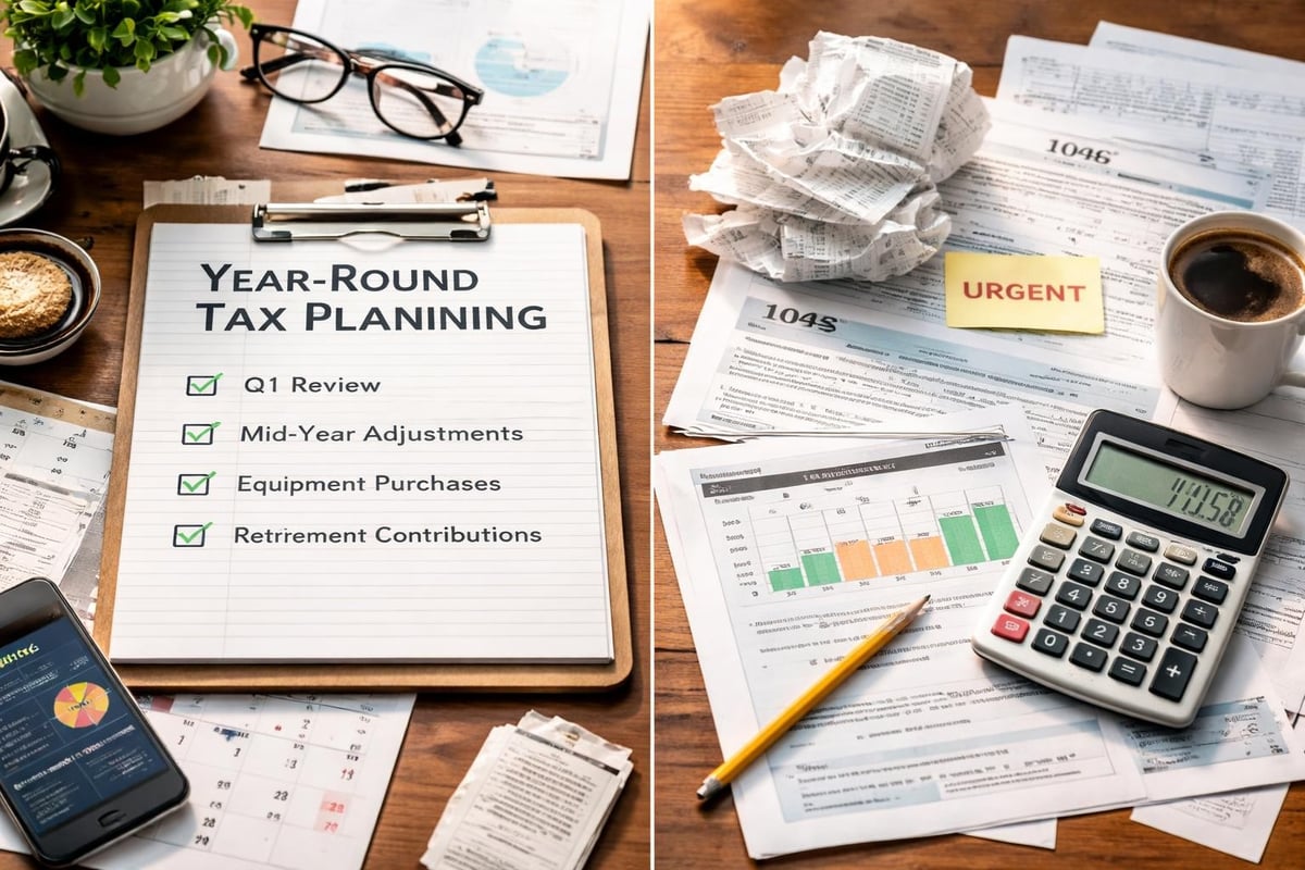 Tax planning versus tax preparation timeline