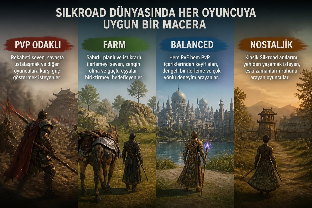 Silkroad sunucu türleri ve hedef kitle segmentasyonu