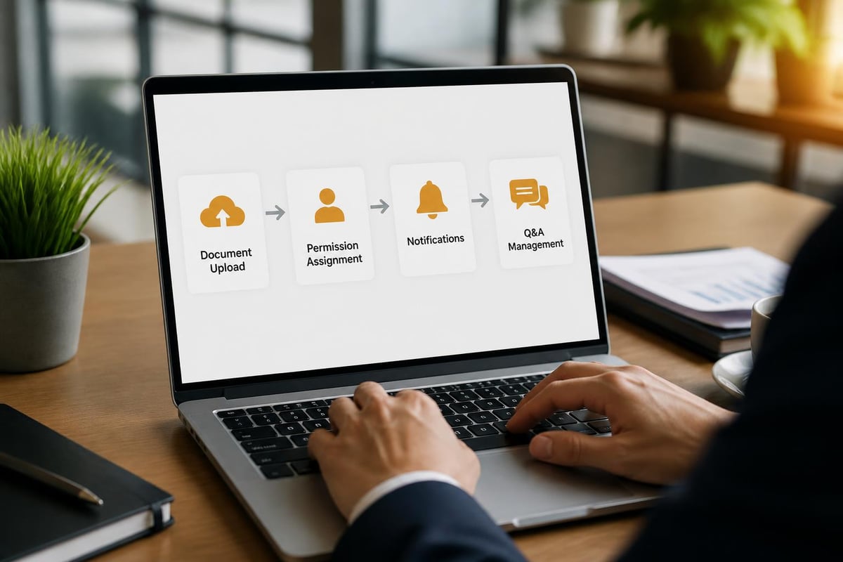 Virtual dataroom workflow automation