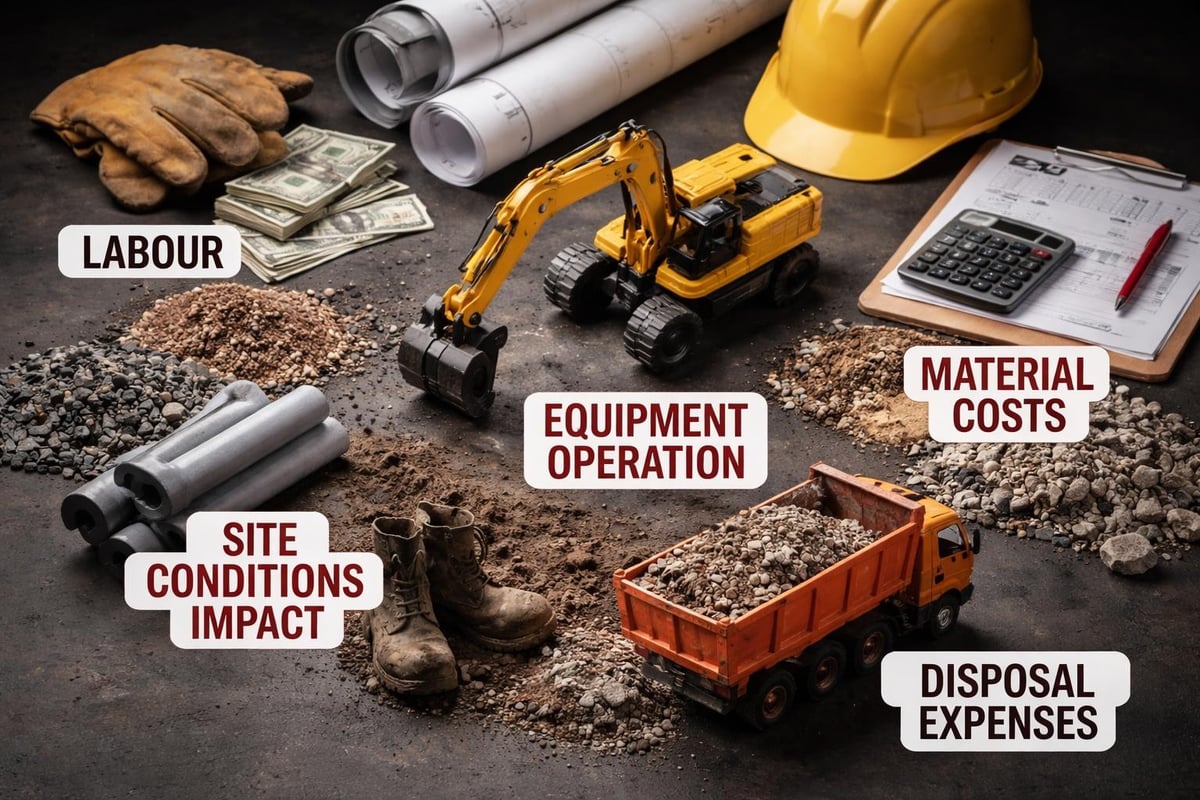 Earthwork cost breakdown