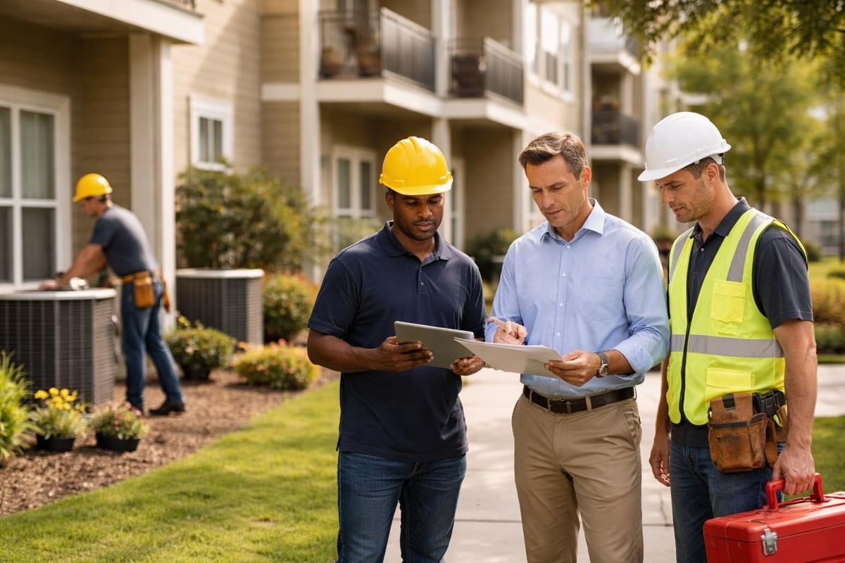 Property maintenance within management estates