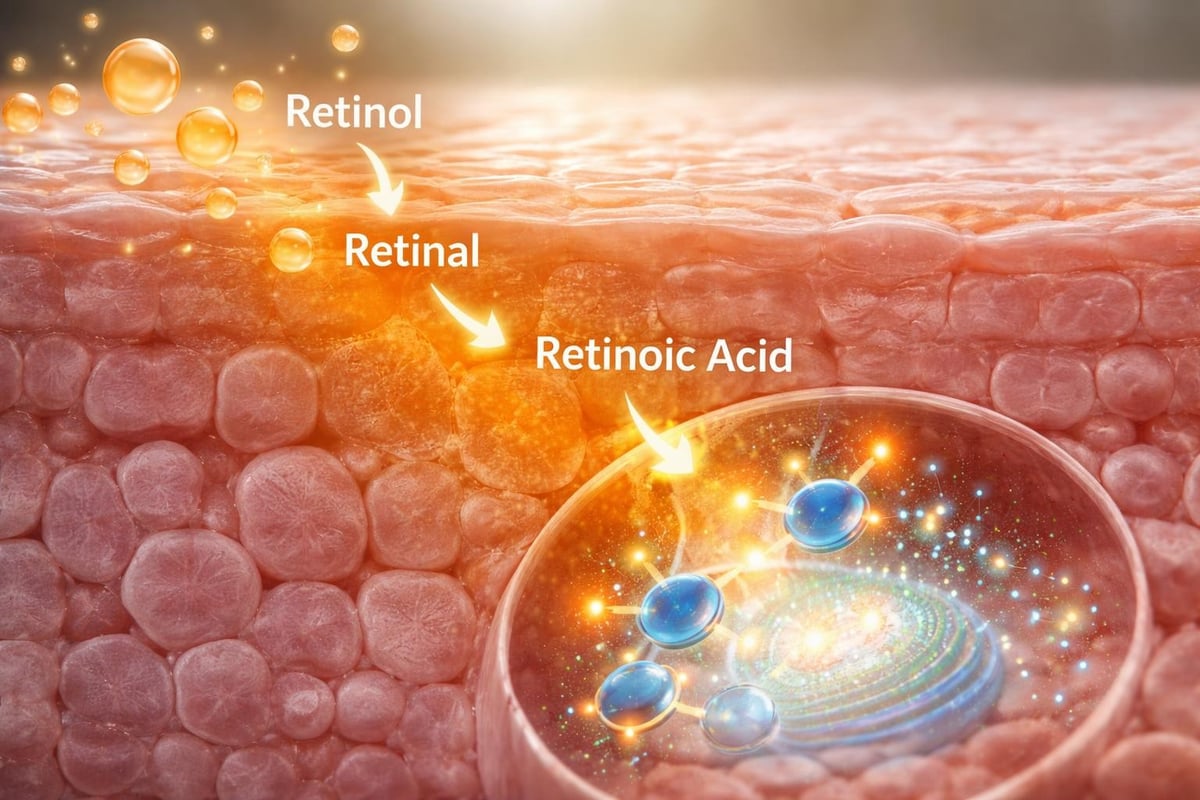 Retinol cellular transformation process