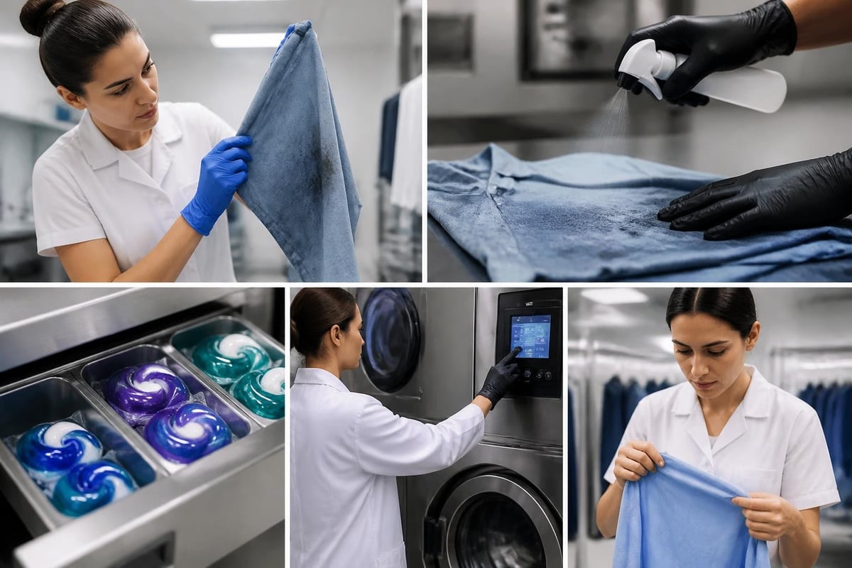 Athletic laundry processing workflow