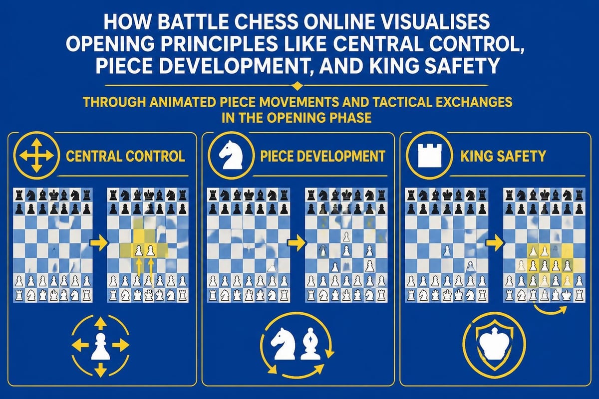 Chess opening principles in battle chess
