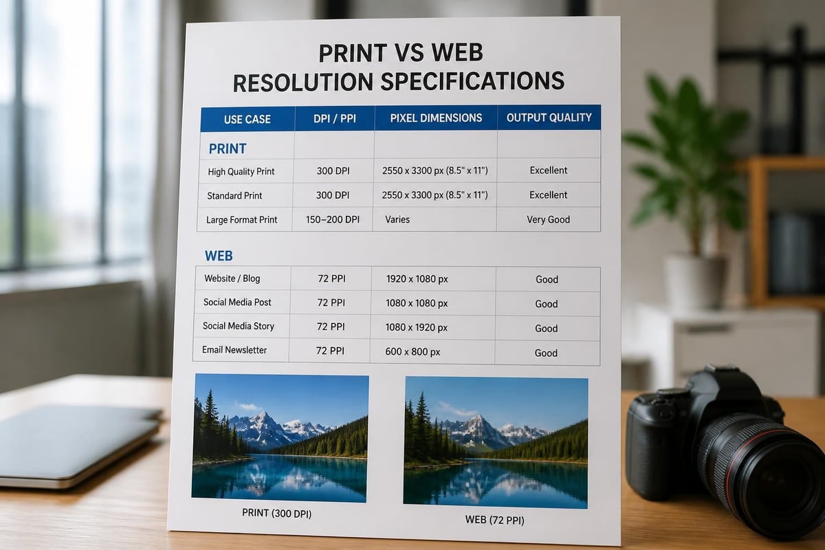 Resolution requirements comparison