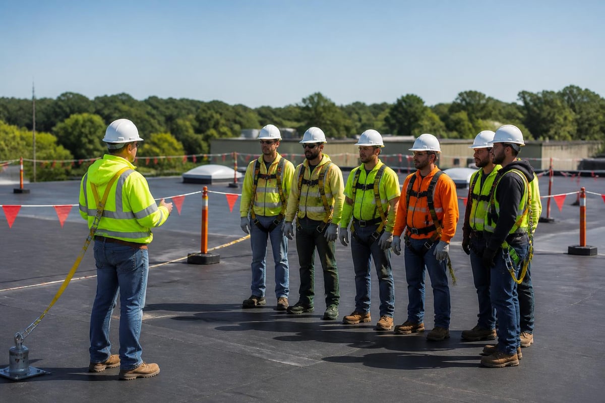 Commercial roofing safety protocols
