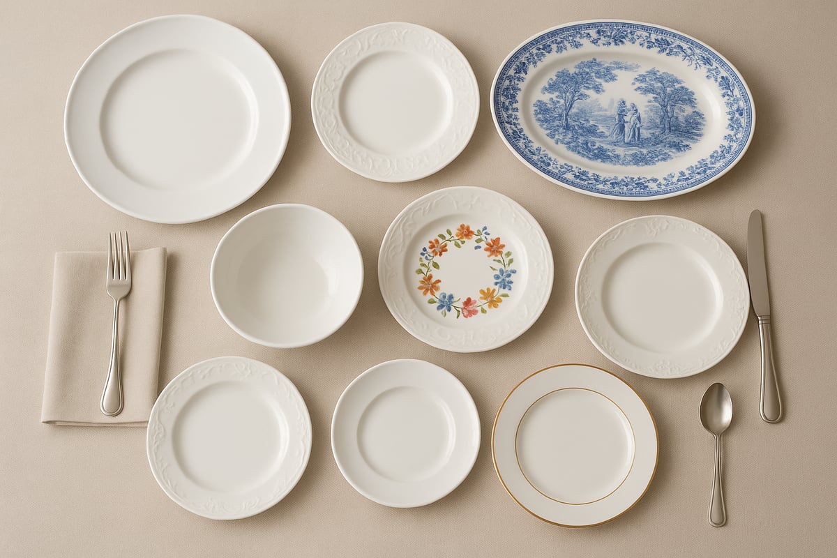 Tipos de platos de porcelana: Formas, usos y estilos