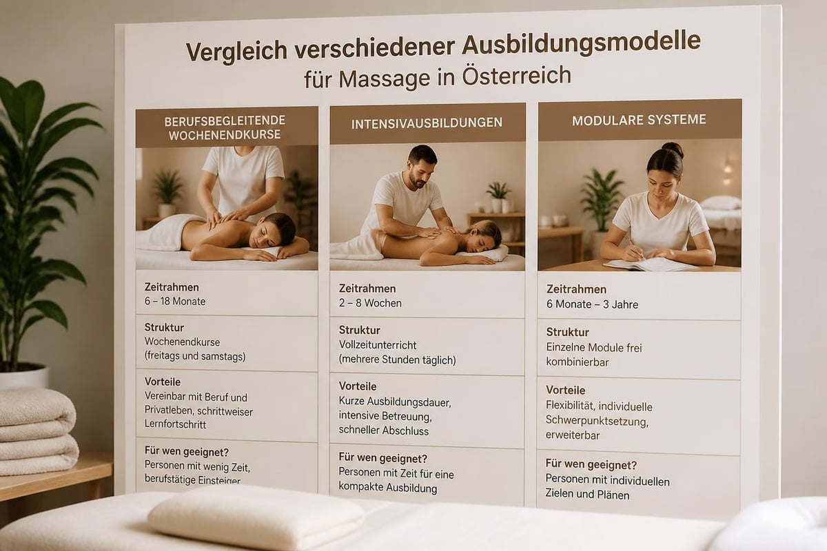 Flexible Ausbildungsmodelle Massage