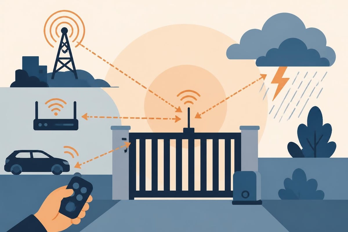 Rf Interference Triggering Gate Systems