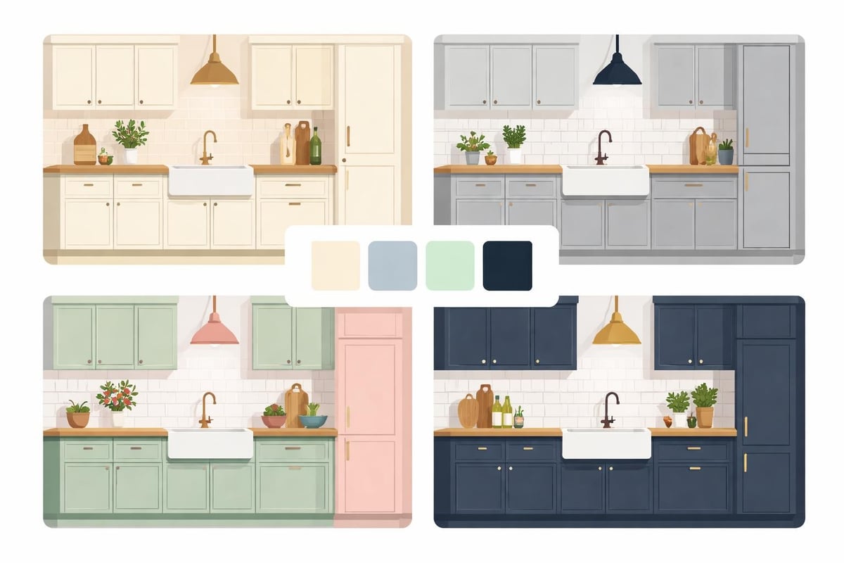 Farbpalette moderne Landhausküche