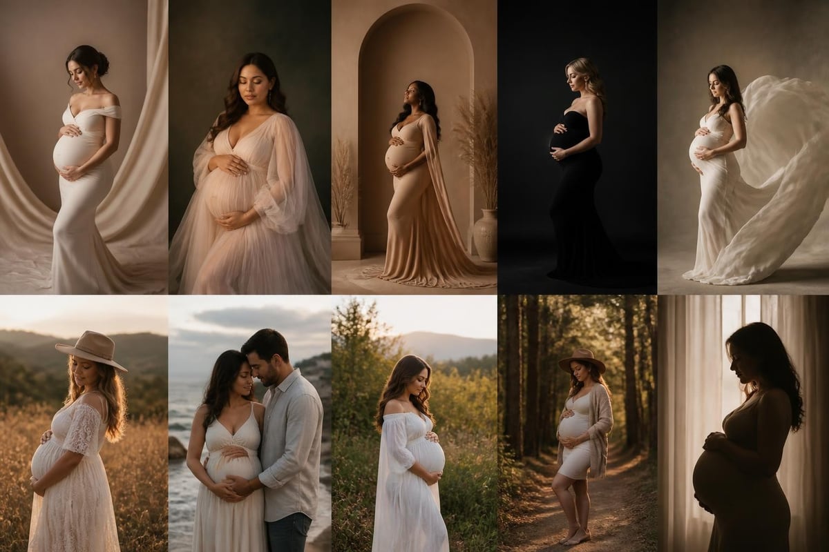 Maternity photography portfolio comparison