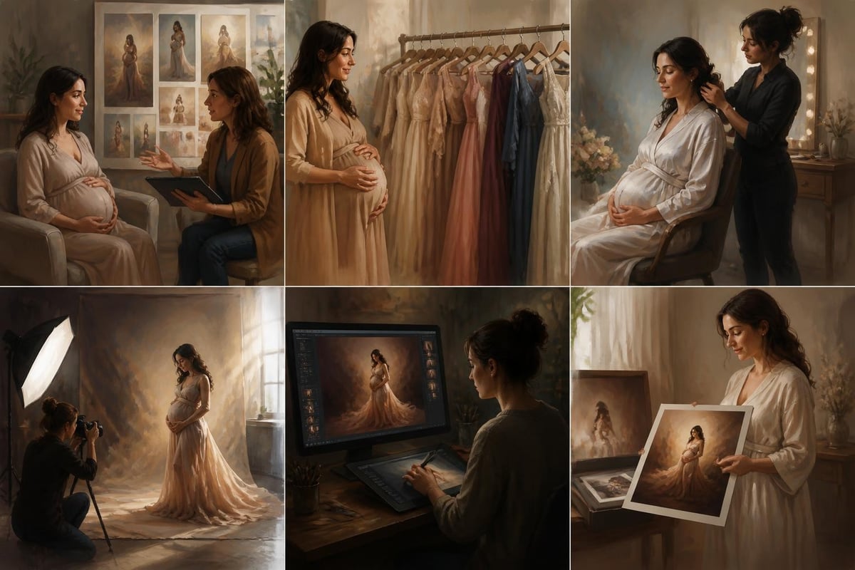 Maternity photography session timeline