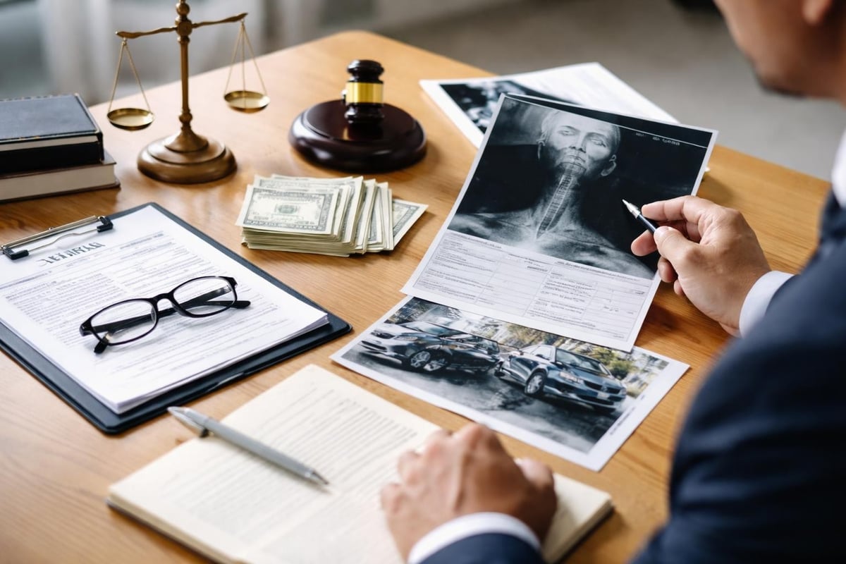 Vehicle accident case evaluation process