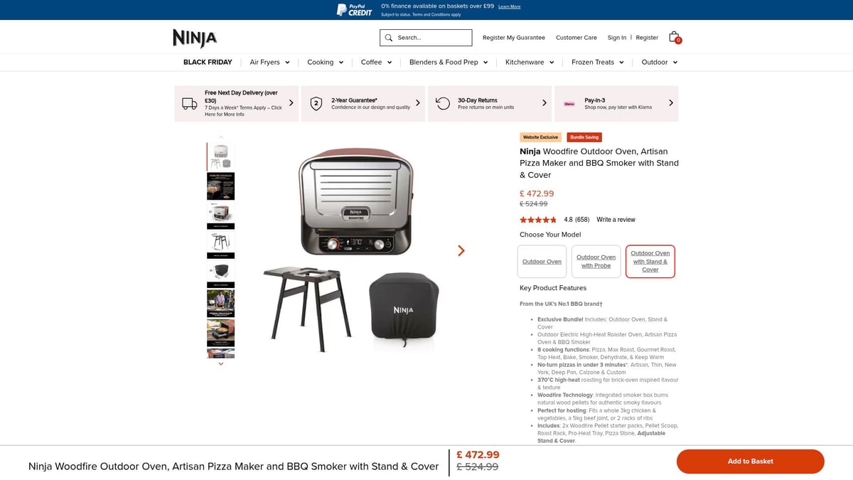 7 Best Outdoor Ovens UK for Your Garden in 2025 - Ninja Woodfire Outdoor Oven, Artisan Pizza Maker & BBQ Smoker