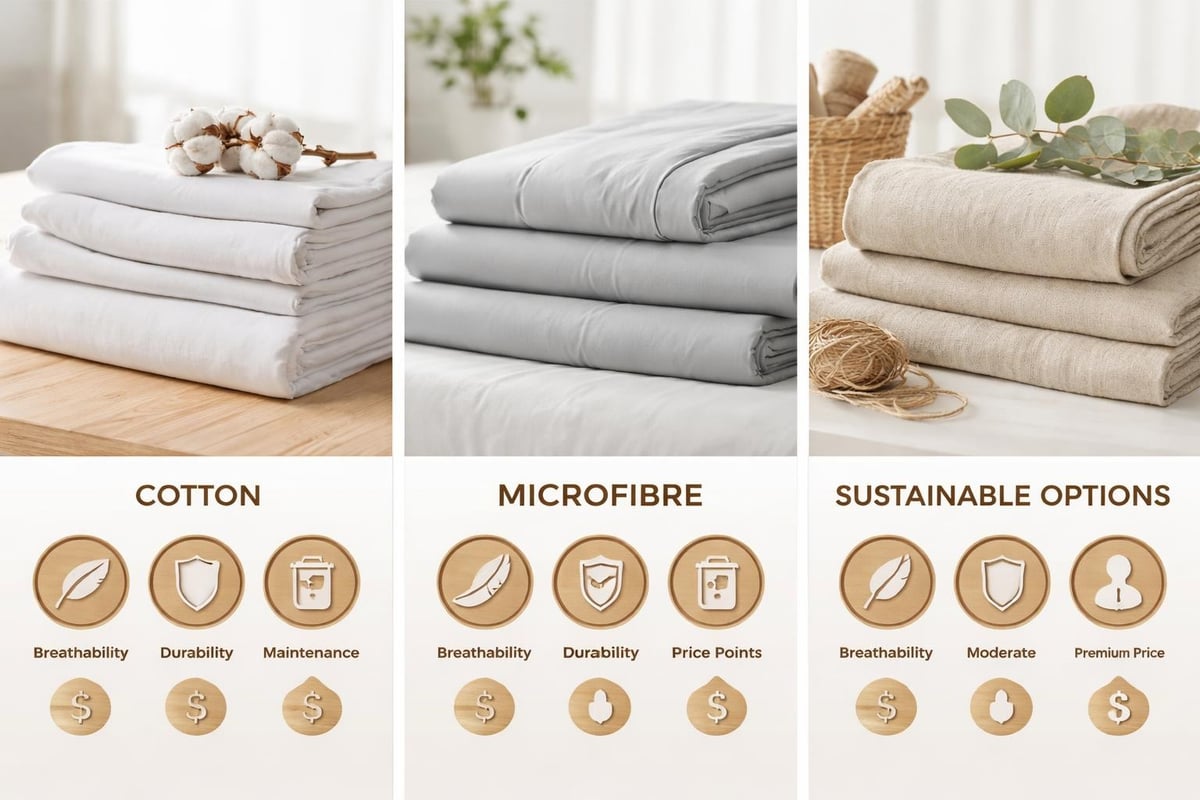 Bedding material comparison