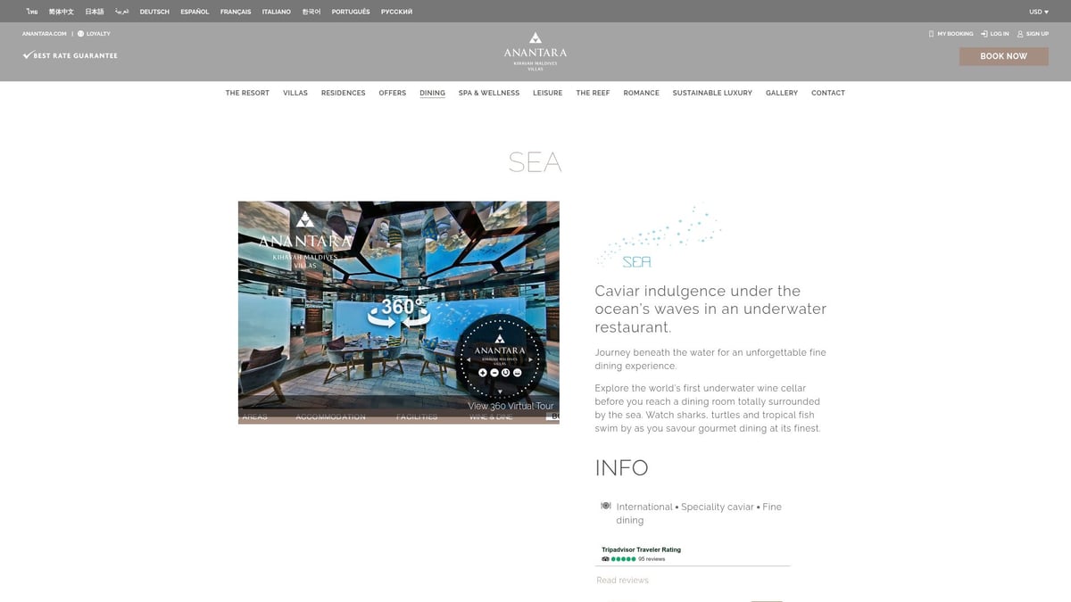 7 Restaurants Unique You Need to Experience in 2026 - SEA – Underwater Restaurant, Maldives