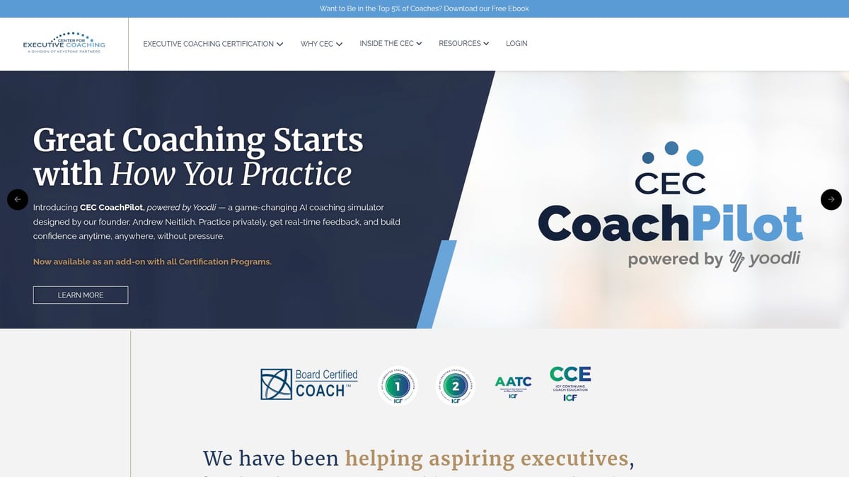 Top 7 Business Coach Certification Programs for 2025 - Center for Executive Coaching