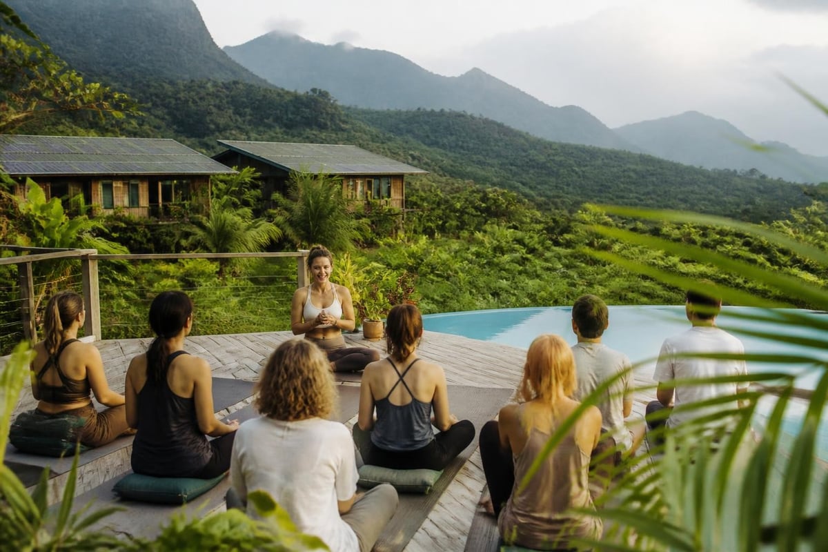 Sustainable wellness retreat operations
