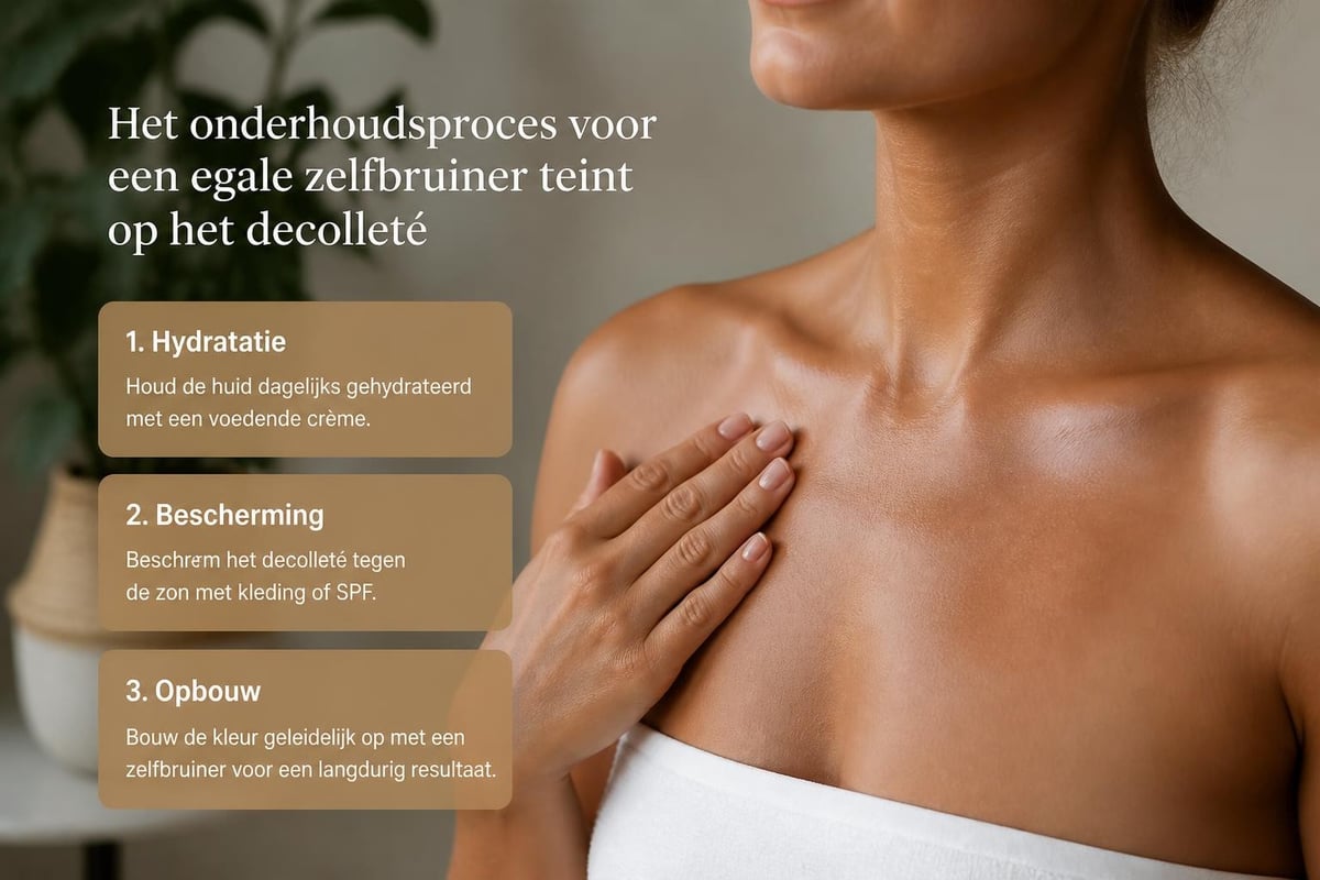 Onderhoud zelfbruiner decolleté