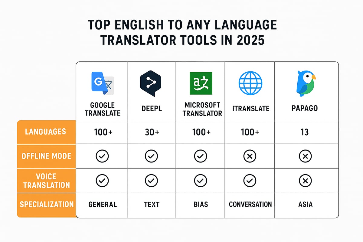 Top English to Any Language Translator Tools in 2025