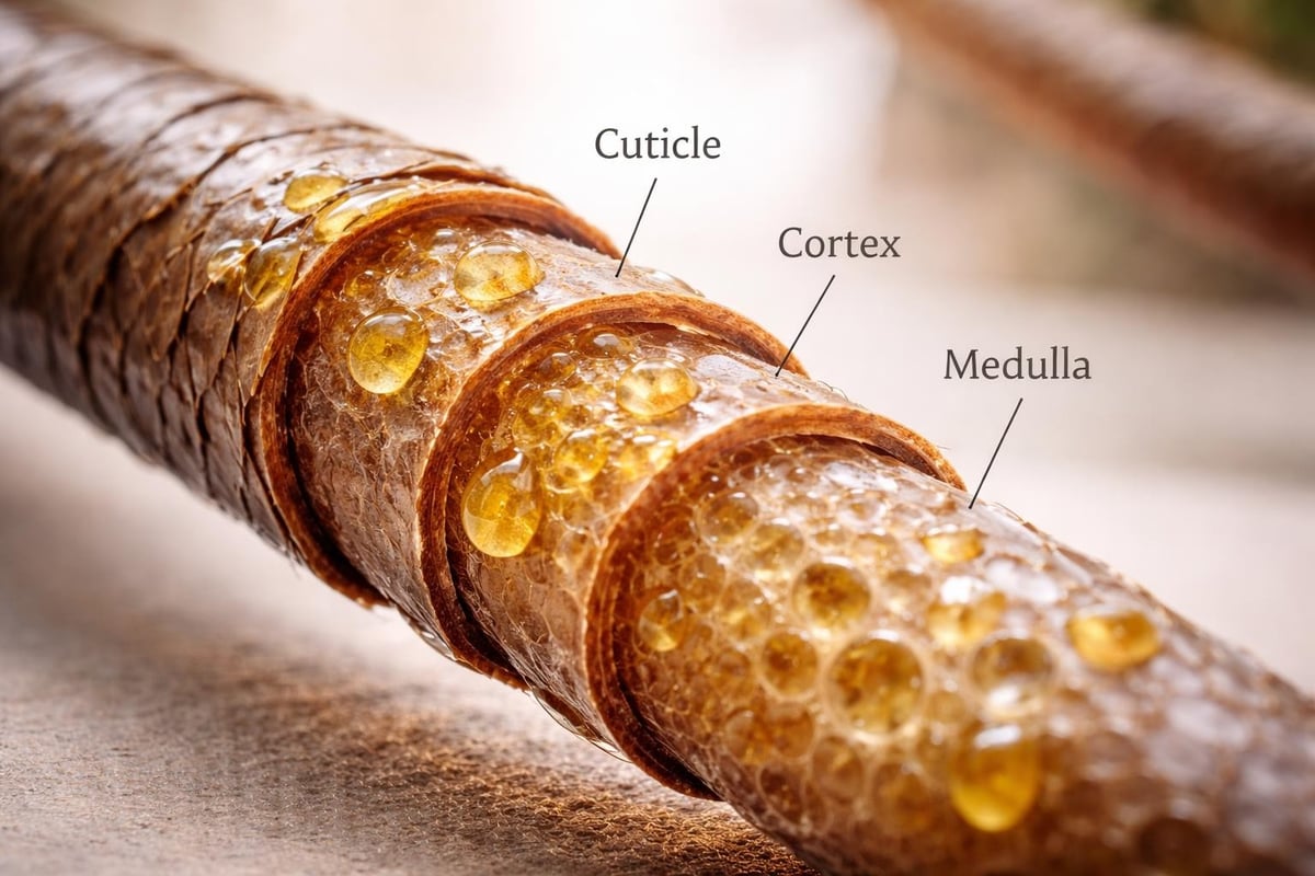 Beard hair structure layers