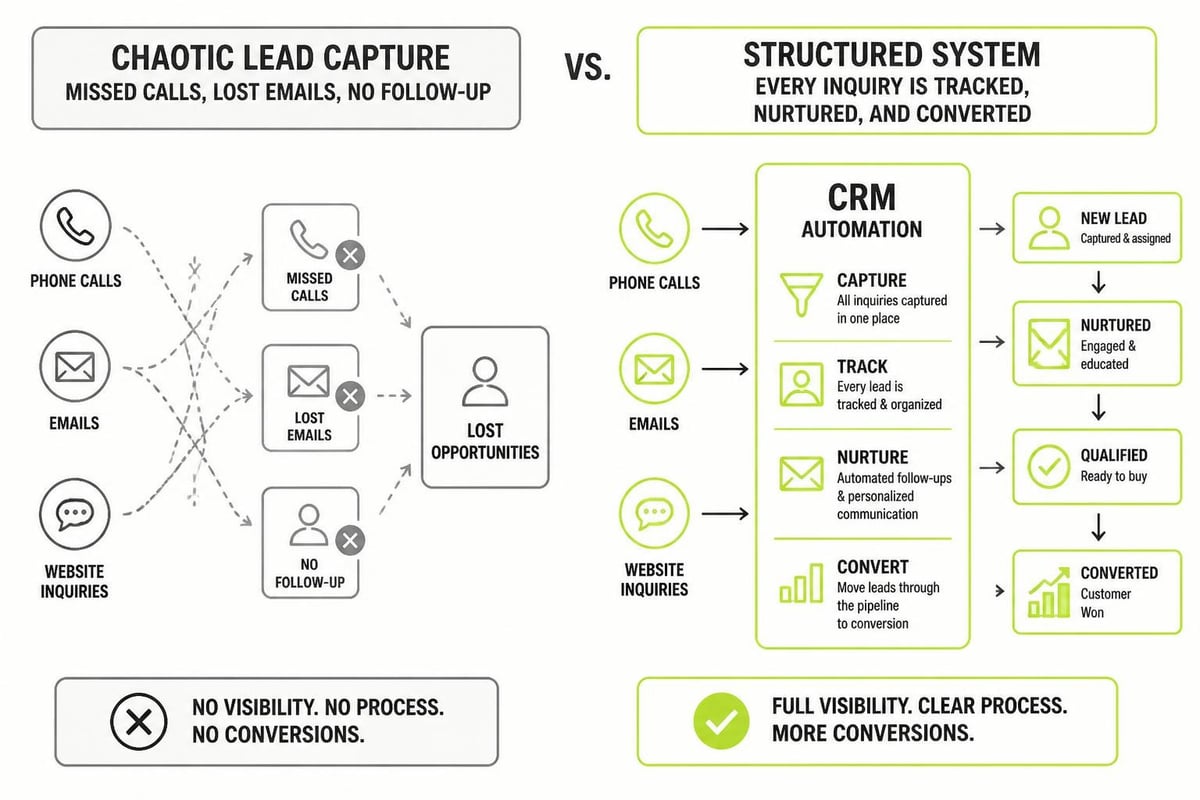 Structured vs chaotic lead flow
