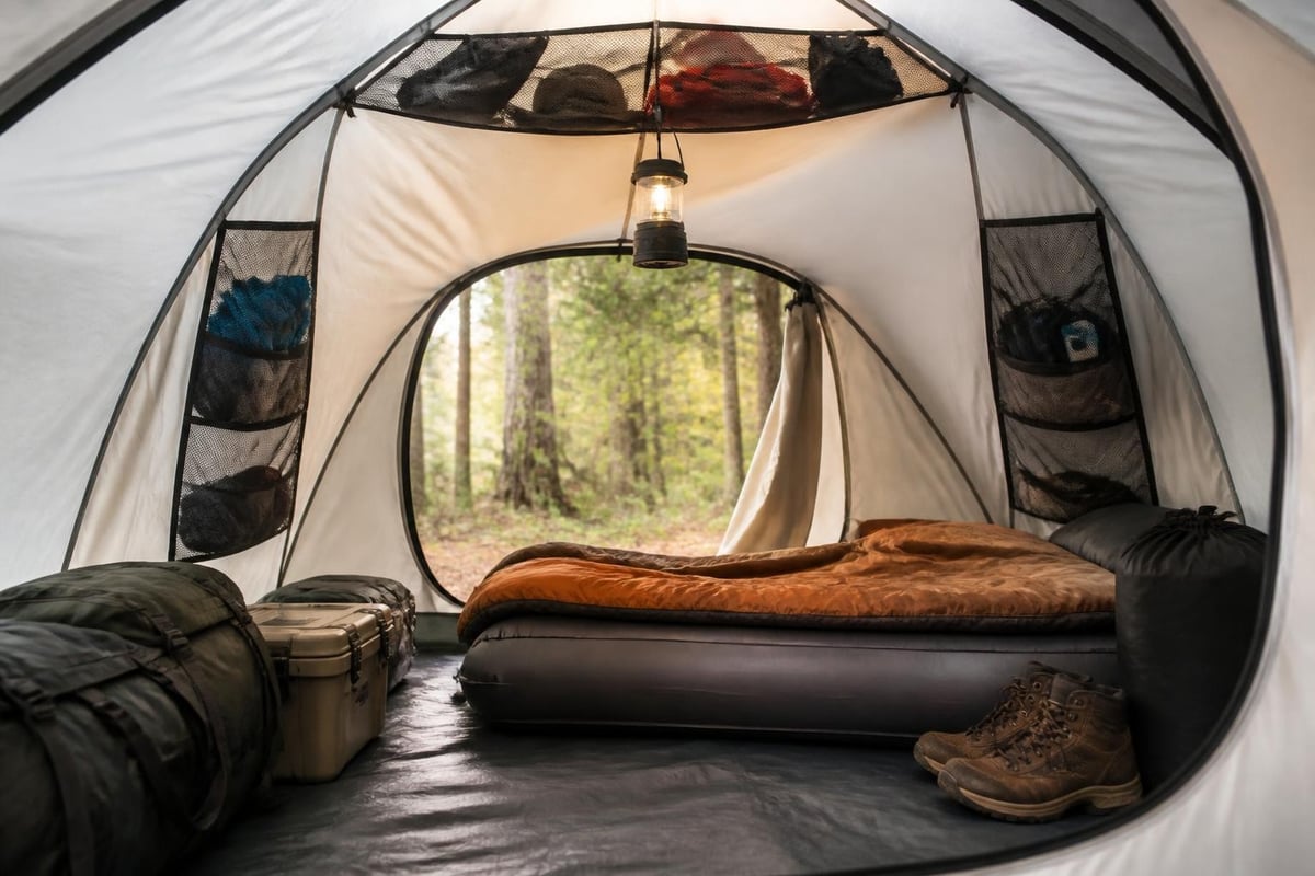 Tent organization features