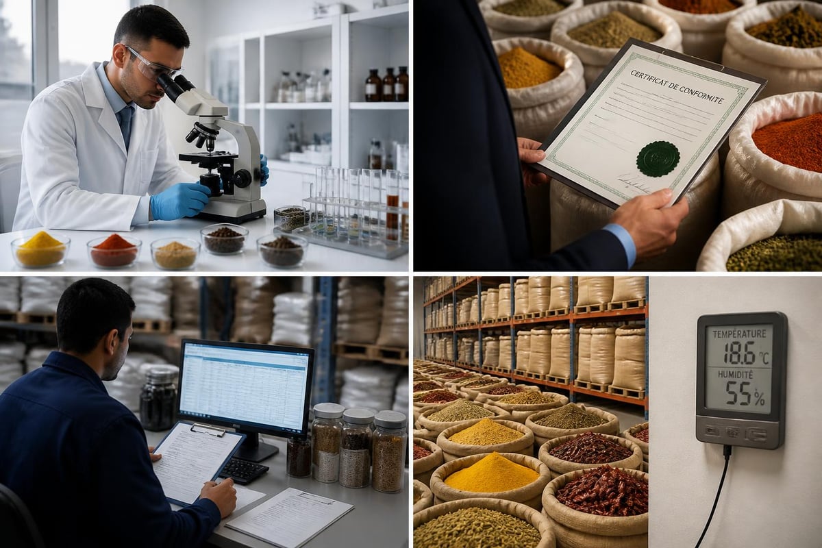 Quality control process for spices