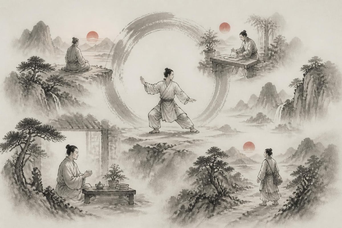 Daily tai chi practice routine