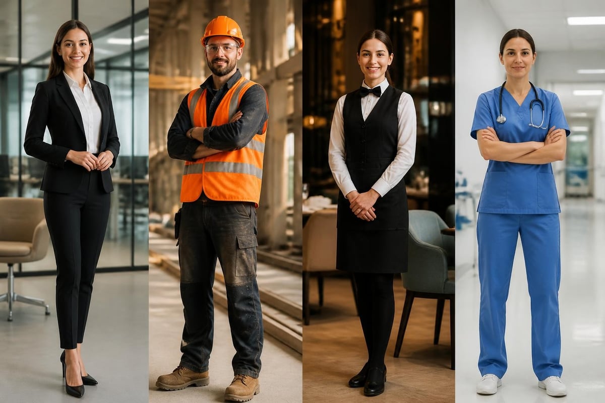 Professional wear standards across industries