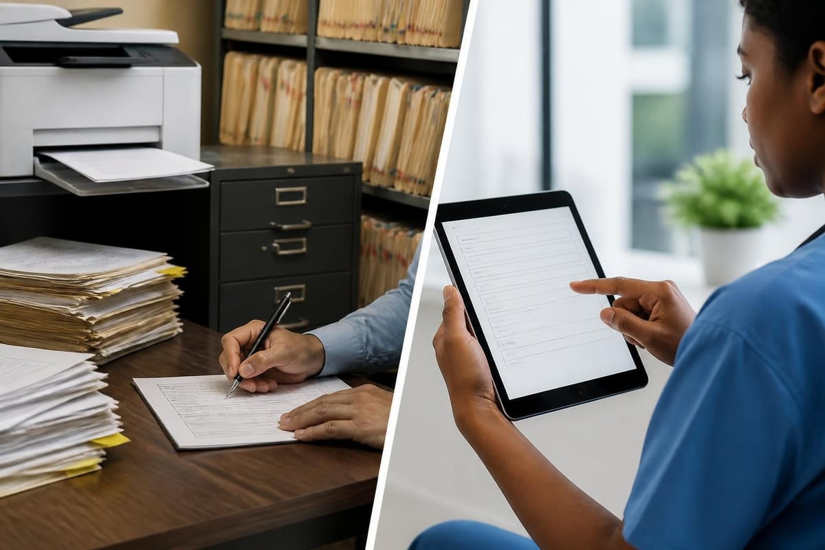 Digital versus paper consent form workflow