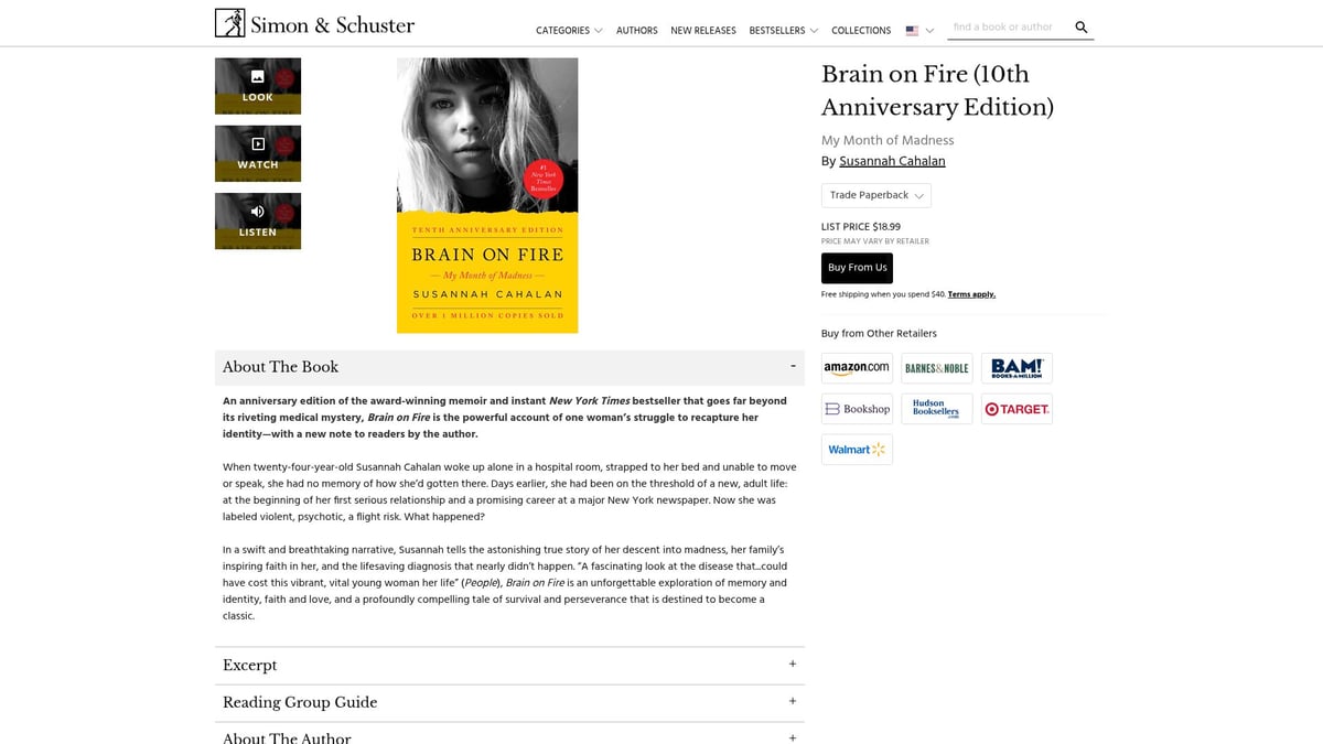 8 Must-Read Books About Mental Illness in 2026 - Brain on Fire by Susannah Cahalan