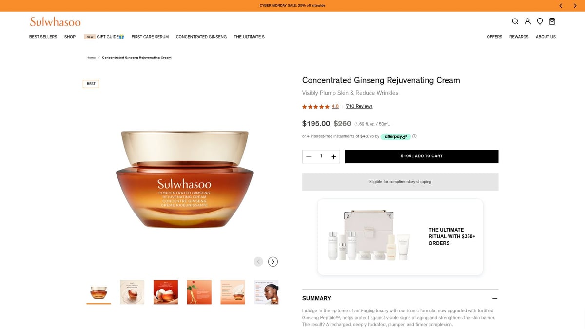 7 Korean Skincare Mature Skin Essentials to Try in 2026 - Sulwhasoo Concentrated Ginseng Renewing Cream