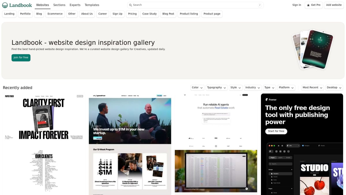 9 Brilliant Amazing Design Websites to Inspire You in 2025 - Land-book