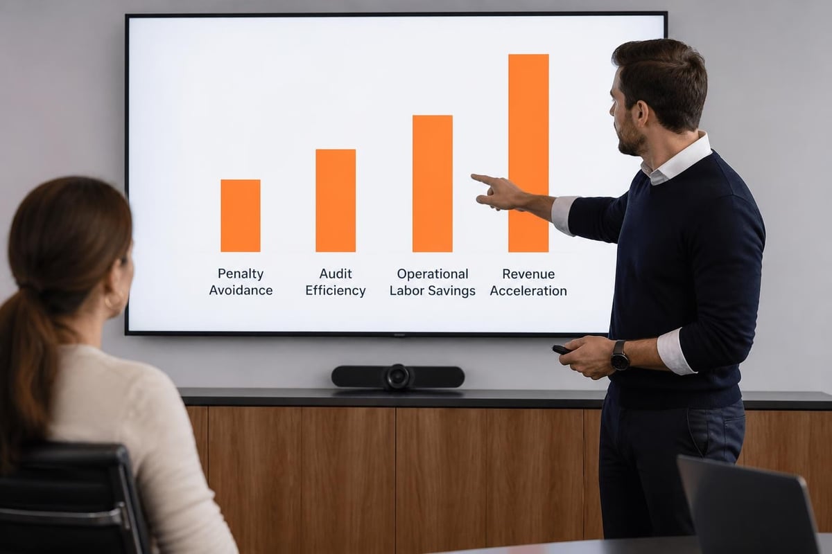 Software Compliance Software: Guide for B2B Teams Compliance software ROI components
