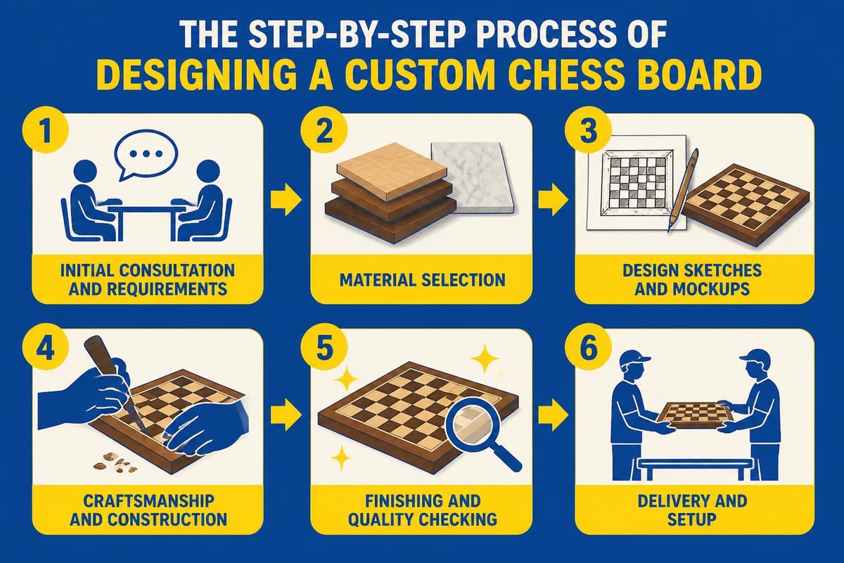 Custom chess board creation workflow