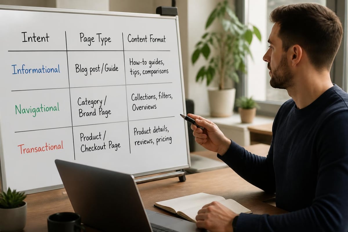Keyword intent mapping